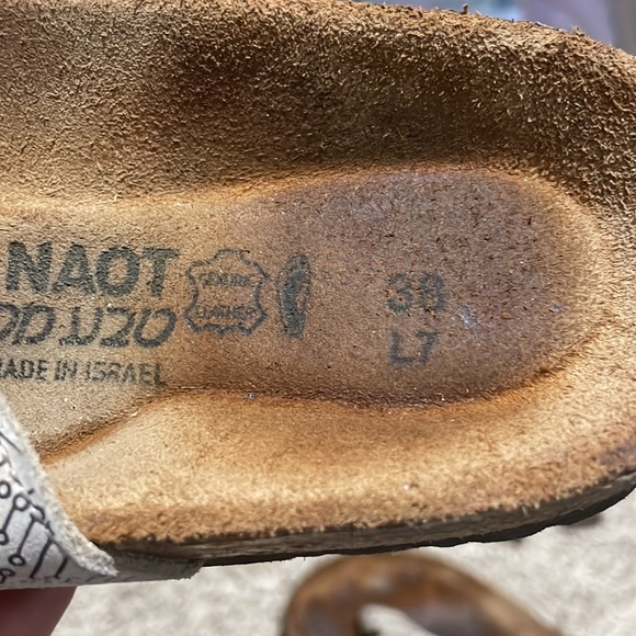 Naot Sandals White and Black - Picture 3 of 4